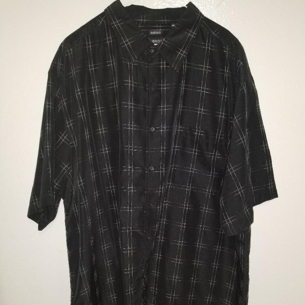 Dark Charcoal button up dress shirt by George